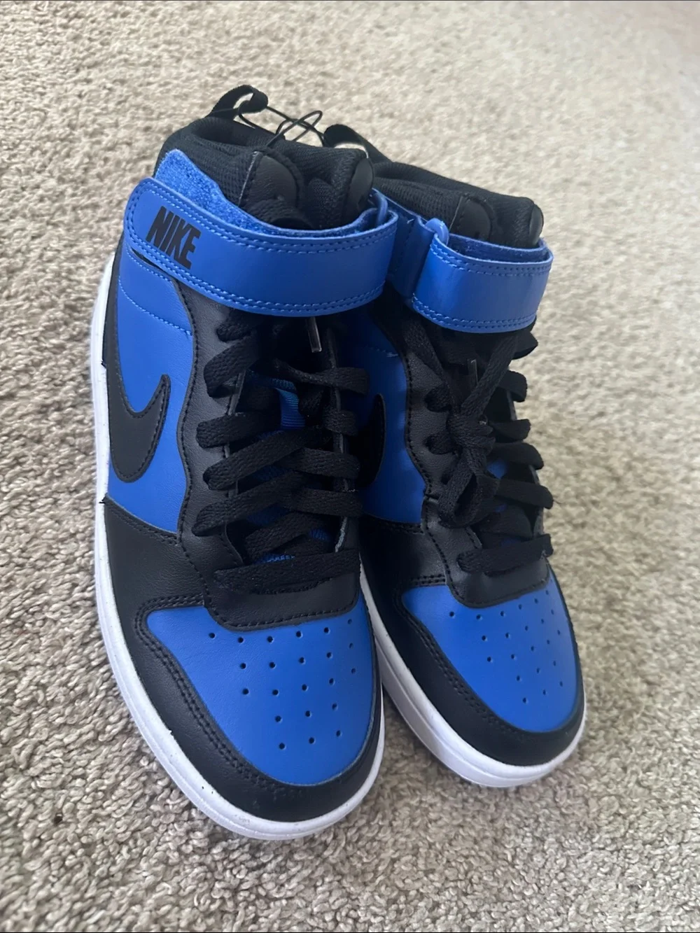 Nike Kids Royal Blue and Black High-Top Sneakers